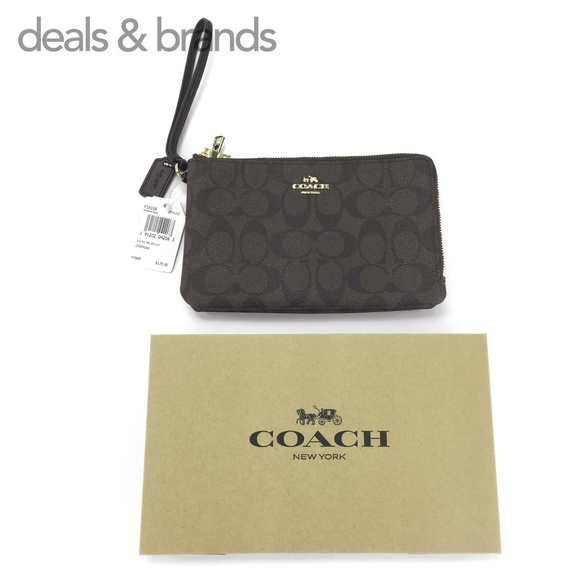 NWT COACH Double Zip Wallet Wristlet Phone Case